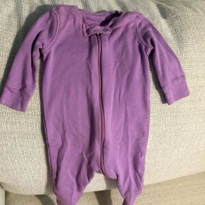Primary Lavender Kids Organic Footie